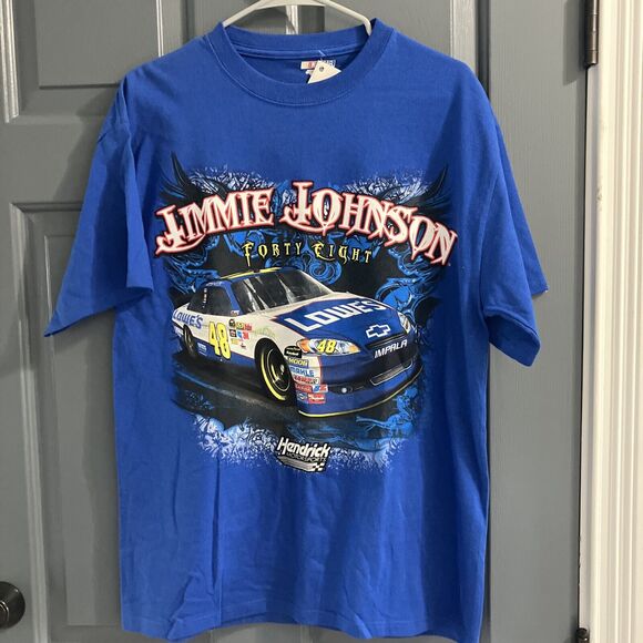 VINTAGE CFS GROOVE GOTHIC NASCAR TEE SHIRT #48 LOWE'S JIMMIE JOHNSON LARGE NWT - Picture 1 of 5